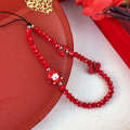 New Year Red Lucky Fortune Exquisite Beaded Phone Chain Strap Creative Bag Pendant Niche Womens Accessories. 