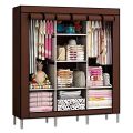 3-Door Foldable Wardrobe for Clothes Organizer Collapsible Fabric Wardrobe. 