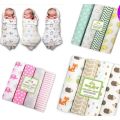 Baby Swaddle Wrapper 4 Pcs 100% Cotton. 