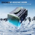 DISCHEN Portable 10000mAh Portable Waist Fan with Power Bank LED Lighting Hanging Neck Fan 5 Speed Strong Airflow Cooling Fan for Outdoor Working. 