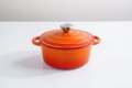 Bakers Secret Double Enameled Cast Iron Cooking Pot 2L Orange. 