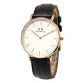 Fashionable Stick Index Men Watch PU Leather Strap Analog - Black/White. 