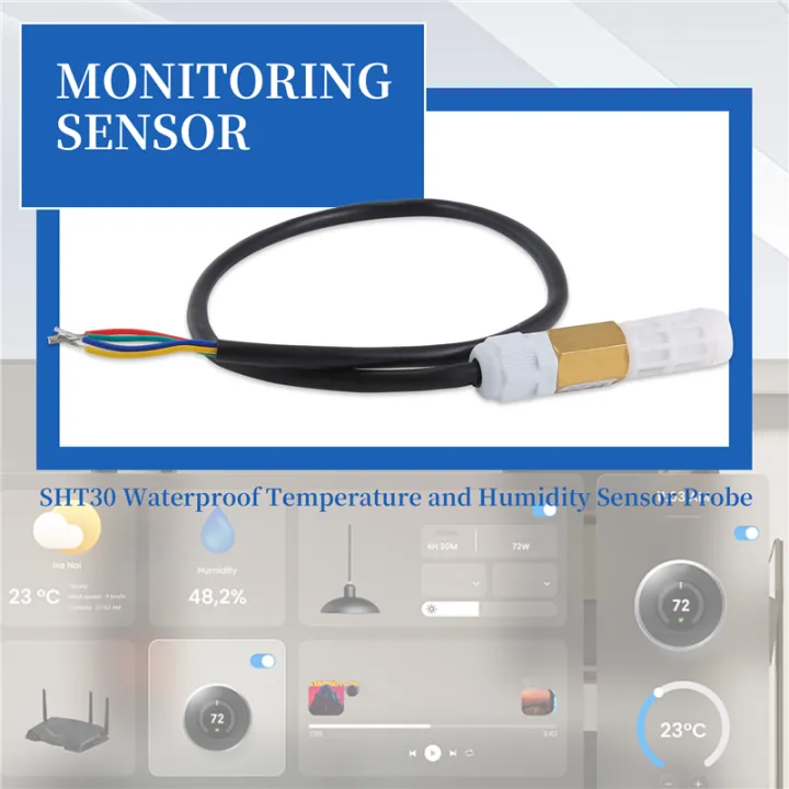 SHT30 Waterproof Temperature and Humidity Sensor Probe Digital ...