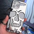 Cool Hollow Skull Matte Soft Phone Case for Apple iPhone 12 Pro Max ( Multicolor). 