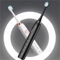 Electric Toothbrush Ultrasound IPX7 Rechargeable Toothbrush 5 Mode Smart Time Whitener Toothbrush,White. 