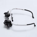 8x 15x 23x Double Eye Loupe Head Wearing Repair Jeweler Watch Clock Magnifier Illuminated Magnifying Glass with LED Light. 