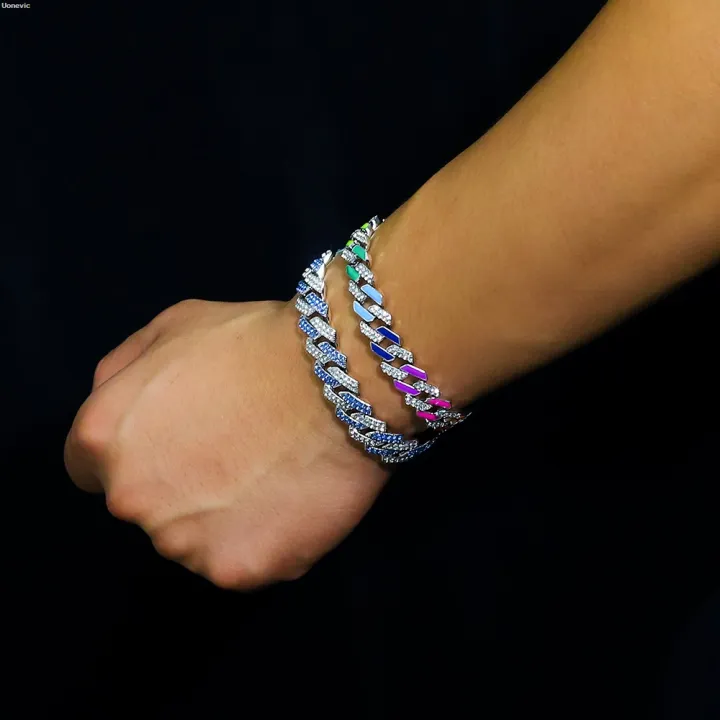 Uonevic%20Bao%20Men's%20Women's%20Chain%20New%20Fashion%20Inlay%208mm%20Hand%20Delicate%20and%20Luxurious%20Profesional%20Cuban%20Chain%20Shiny%20Gold%20Silver%20Fashion%20Fine%20Beads%20Hip%20Hop%20-%20Image%205