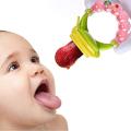 Mumlove Organic BPA-Free Silicone Fruit Nibbler, Fruit Feeder - Multicolour with Rattle Handle. 