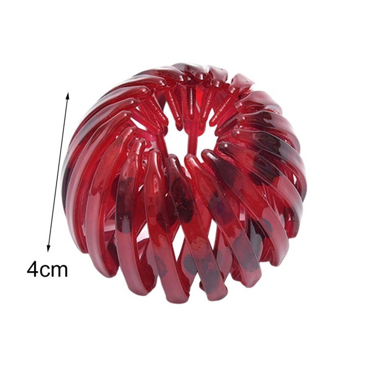 Oufeiton Retro Hair Ties Stylish Birds Nest Hair Clips for Curly Thick Hair Bun Maker Comb Hair Bands for Women Expandable for Long-lasting