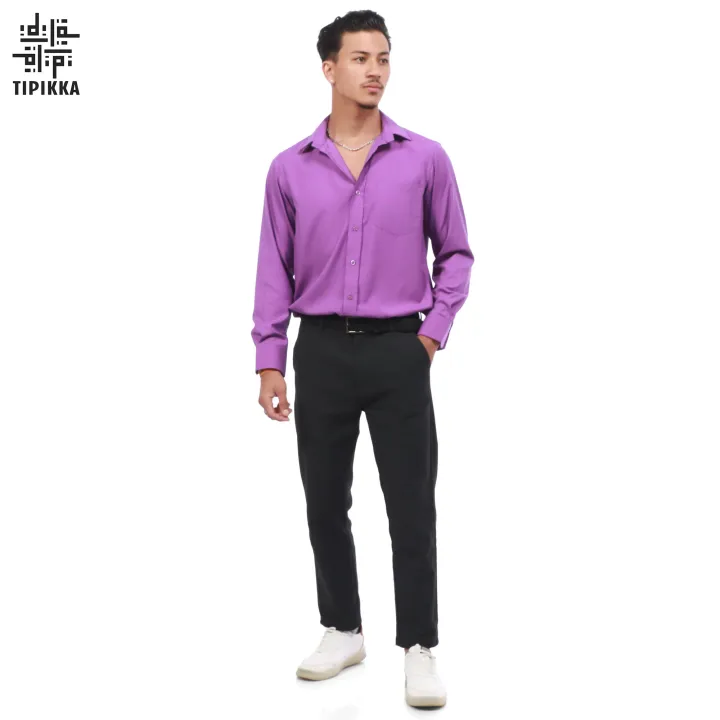 Tipikka%20Royal%20Purple%20Color%20Cotton%20Feel%20Full%20Sleeve%20Plain%20Formal%20Shirt%20For%20Men%20-%20Image%206