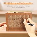 Wooden Money Piggy Bank, Money Saving Box, Gullak with Savings Chart, 100000 Rupees Goal Tracker, Cash Collection Bank for Kids and Adults(1Pc). 
