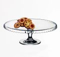 Pasabahce Patisserie Footed Service Glass Plate Cake Stand Server (32 cm, Upward Facing). 