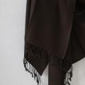 Black Shawl Silk Woolen Wrap Scarf Fashionable And Stylish. 