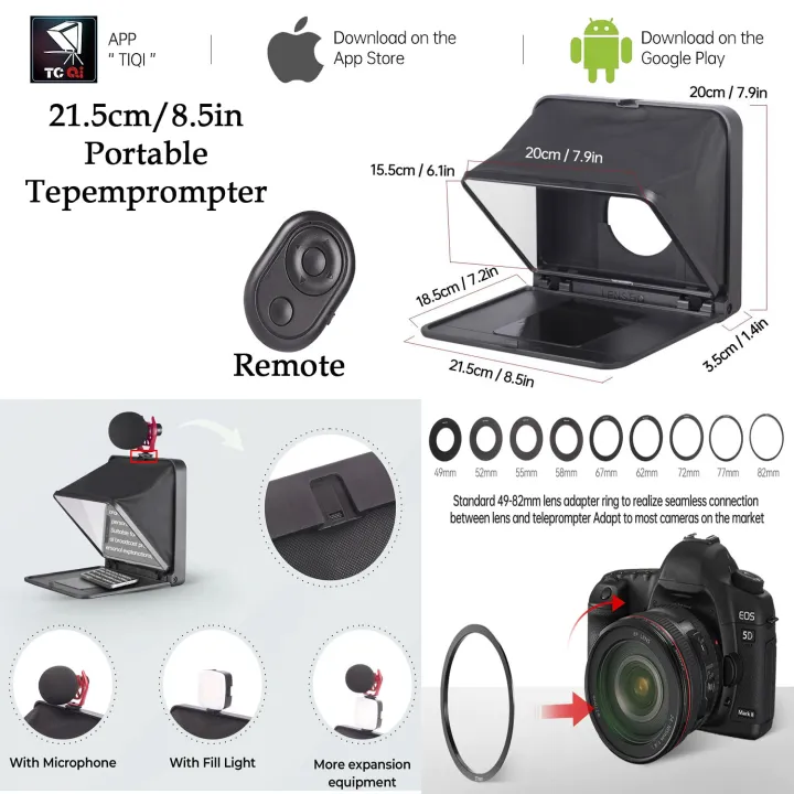 Teleprompter%20for%20Any%20Smartphones%20&%20DSLR%20Camera%20With%20Remote%20Control%20%7C%20For%20Online%20News%20Achor%20Teaching%20Vlog%20Live%20Streaming%20Telepromter%20%7C%20APP%20Compatible%20with%20iOS%20&%20Android%20System.%20-%20Image%206