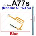 NEW For OPPO A72 A74 A77 A77S Power Button Fingerprint Flex Cable Touch Side Finger Print Sensor Flex Ribbon Parts. 