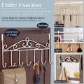 Iron Door Hanging Hook Wall Clothes Hanger Rack. 