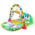 Baby Gym with Kick & Play Piano Learning Toy featuring Smart Stages Educational Content and 2 Soft Maracas Rattle Toys. 
