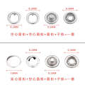 Five-Grab Button Set Colorful Sier Hollow Solid Claw Nails Baby Clothes Hidden Stainless Steel Snap Mother and Child Buttons. 