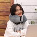 Soft Camel Hump Design Travel Neck Pillow U-Shaped Embroidered Neck Cushion PP Cotton Healthcare Airplane Car Pillow For Office Naps and Travel. 