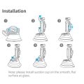 Car Fixed Bracket Black Action Camera Mount for Caplock Sports Camera Suction Cup Mount / Go3. 
