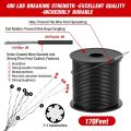 NCANRUI String Light Hanging Kit,Outdoor Light Wire,Ball Light String Hanging Kit,200FT Coated Stainless Steel 304 Cord Cable. 