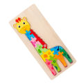 Cute Baby Colorful Wooden Giraffe Shaped Puzzle, Numerical Number (1-10) Early Learning & Education Cognition Toys Jigsaw Montessori Puzzle for Kids. 