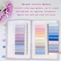 2400 Pcs Sticky Index Tabs, 4 Sheets Morandi Strip Index Tabs, Writable Page Sticky Notes with Ruler for Page Marking. 
