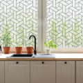 Artsy Home Blackout and Privacy Sticker for Window Rectangle Geometric Pattern 1 meter x 40cm. 