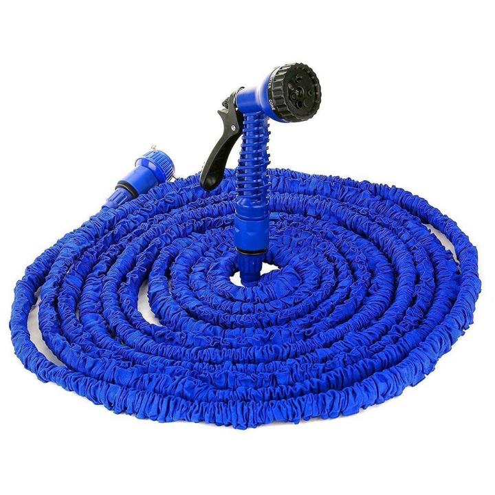 150Ft Magic Hose Stretch Flexible Expandable 3X Expanding Garden Hose Pipe Natural Triple Layer Light Weight Non Kink & 7 Setting Water Spray Nozzle (150 Ft)