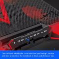 NUOXI Ultra Professional 5 Fan LED Backlit Speed and Height Adjustable Gaming Laptop Stand Cooling Pad For 9'' inch to 18'' inch. 