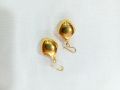Newari Traditional Jewellery Set Gold Plated Ear Ring Silver Plated Mala And Red Muga Mala Silver Plated Kale. 