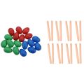 18Pcs Egg Shakers with 8 Pairs Classical Wood Claves Musical Percussion Instrument Natural Hardwood Rhythm. 