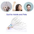 Scalp Massage Manual Machine, 12 Fingers Head Scratcher For Head And Scalp Massage Body Relaxing Hair Massage, Pack Of 1. 