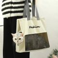 Dog Backpack Soft Canvas Cat Carrier Bag Portable Breathable Pets Handbag High Capacity Pet Mesh Carrier Bag Cat. 