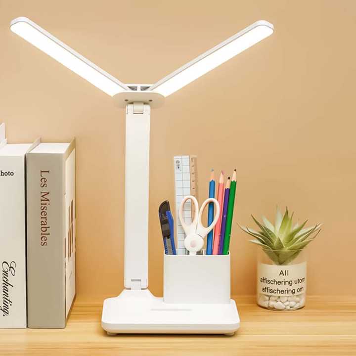 Table Lamp Table Light For Study With Pen Holder