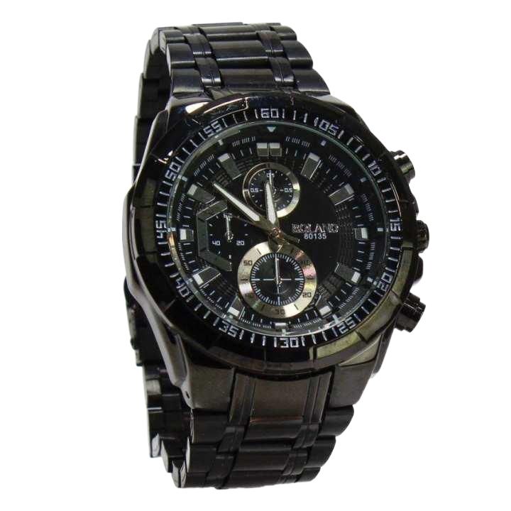 Black Bolano 80135 Quartz Stainless Steel Wrist Watch For Men