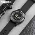 SKMEI 1762 Digital Multifunction Waterproof 2 Time Luminous Watch For Men - Black. 
