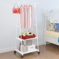 Triangle Simple Clothes Hanger Stand Storage Rack Coat Rack With Wheels. 