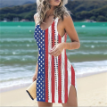 Bikini Cover Up Sleeveless Dress National Flag 1 XXXL. 