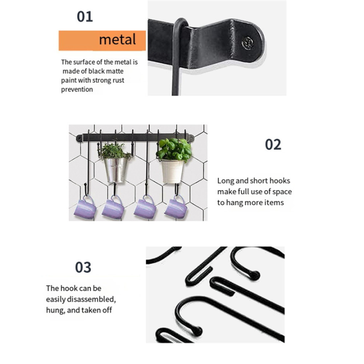 Coffee%20Mug%20Holder%20for%20Wall:%2017-Inch%20Black%20Coffee%20Bar%20Cup%20Hanger%20Hooks%20-%20Hanging%20Coffee%20Cup%20Rack%20Storage%20Organizer%202Pcs%20Easy%20to%20Use%20-%20Image%205