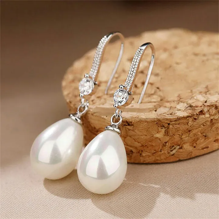 Water%20Drop%20Earrings%20Imitation%20Pearl%20Earrings%20Dangle%20Earrings%20Women's%20Jewelry%20-%20Image%203