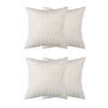 Pack of 4, Corduroy Soft Solid Christmas Decorative Square Throw Pillow Covers Set Cushion Case for Sofa Bedroom Car. 