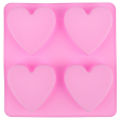 4 Cavity Handmade Silicone Soap Mold Heart 3d Craft Soap Making For Candle Eatop. 