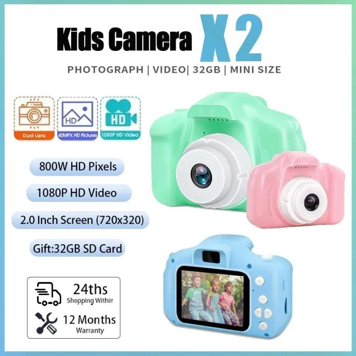 Children Toys Camera Digital Vintage Camera Kids Projection Video Camera Outdoor Photography 32GB Gift For Kids