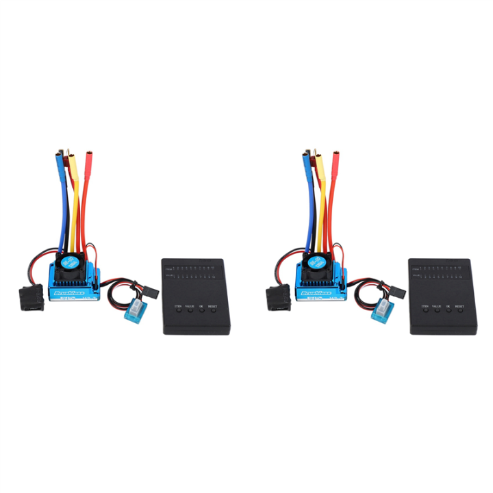 JINMY 2X 1:10 Car 120A Waterproof Brushless Esc + Program Card Combination Details, for 1/10 Rc Car
