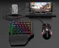 4 IN 1 Mobile Gaming Combo - Single Handed Bluetooth Keyboard Mouse. 
