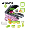 Sutuiying Original Special Offer 14/16 in 1 Multifunctional Vegetable Chopper Onion Chopper Handle Food Grate Food Chopper Kitchen Vegetable Slicer Dicer Cut. 