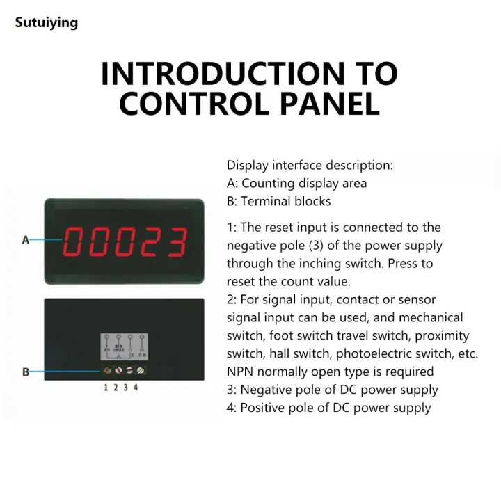 Sutuiying LCD Digital Counter Module DC12V-24V Electronic Original ...