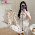 (3 in 1) Three Piece Cotton Night Dress For Women. 