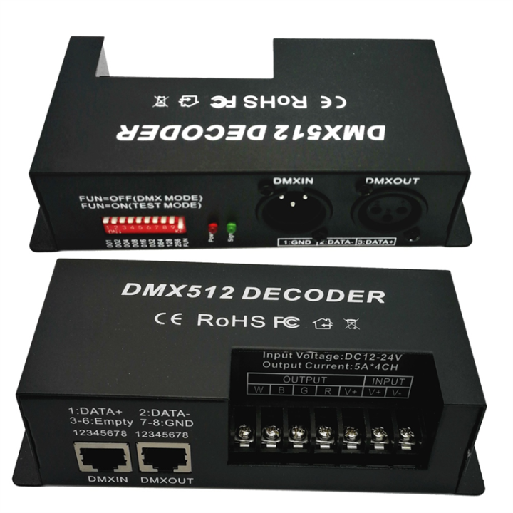 DMX%20512%204%20Channel%20Decoder%20Stage%20LED%20Lighting%20Controller%20PWM%20Dimmer%20Driver%2030A%20Input%20DC12V-24V%20RGB%20Led%20Bar%20Dmx%20Decoder%20-%20Image%204